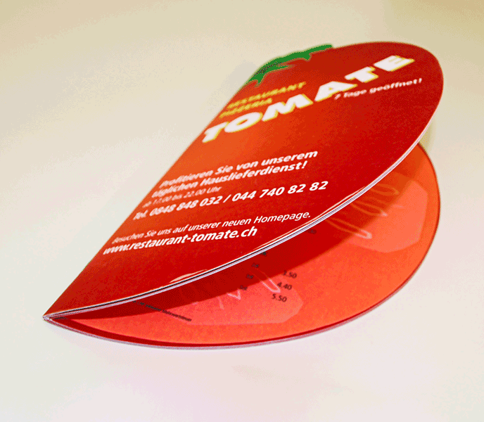 Speisen- und Getränkekarte - Modell Swiss Card